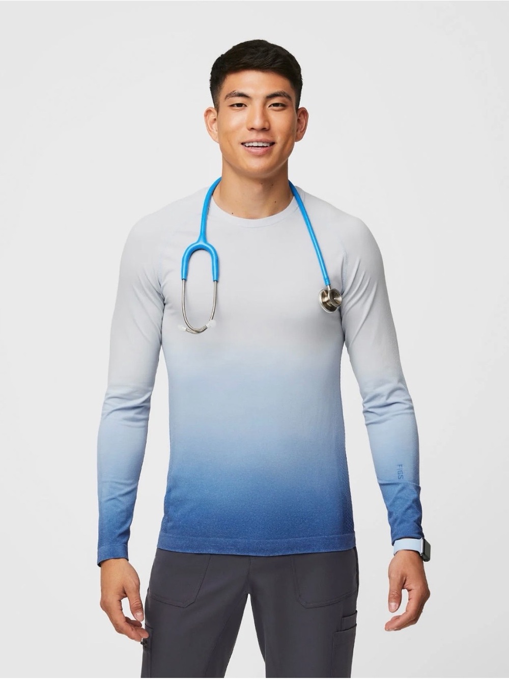 Men's Sky Blue Ombre Underscrub